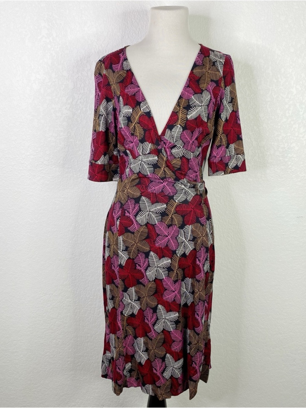 Diane Von Furstenberg Kye 100% Silk Wrap Dress